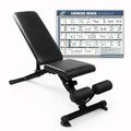RitFit Adjustable Foldable Utility Weight Bench for Home Gym Weightlifting and Strength Training - Bonus Workout Poster