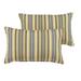 Humble and Haute Janey Sunbrella Foster Metallic Indoor/ Outdoor Knife Edge Pillow Set 12 in H x 24 in W