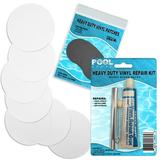 Pool Above Heavy Duty Vinyl Repair Patch Kit for Above-Ground Pool Liner Repair; Glue and Patch Inflatables; Boat; Raft; Kayak; Air Beds; Inflatable Mattress Repair (White)