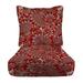 RSH DÃ©cor Indoor Outdoor Pillow Back Deep Seating Cushion Set 23â€�x 24â€� x 5â€� Seat and 24â€� x 19â€� Back Eastman Berry Red Paisley