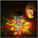 Mosaic Mason Jar Garden Light Solar Mosaic Lawn Lantern Solar Mason Sun Jar Light Outdoor Waterproof Hanging Landscape Light