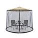 OUNONA 300x230CM Patio Umbrella Cover Zippered Mosquito Netting Screen Table Umbrella Garden Deck Furniture for Outdoor (Black)