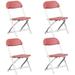 TentandTable Kids Size Plastic Folding Chairs Red 4 Pack