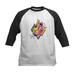 CafePress - Power Rangers Yellow Ranger Kids Baseball T Shirt - Kids Cotton Baseball Jersey 3/4 Sleeve Shirt