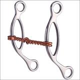 AH HILASON SS Sliding Gag Bit 5 Copper Twisted Wire Snaffle Mouth 7 Cheeks