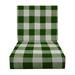 RSH DÃ©cor Indoor Outdoor Foam Deep Seating Cushion Set 23â€� x 24â€� x 5â€� Seat and 23â€� x 19â€� x 3â€� Back Green Buffalo Plaid