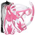 Cressi Junior Rocks Mask Fin Snorkel SET-Pink / White-SMMD