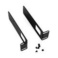 CableWholesale 19 in. 1U Flush Mount Rack Adapter Brackets Powder Coat Black - Set of 2