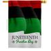 Breeze Decor 28 x 40 in. Juneteenth Freedom Day Black History Double-Sided Decorative Vertical House Flags - Decoration Banner Garden Yard Gift