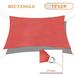 Sunshades Depot 15 x 24 Sun Shade Sail Rectangle Permeable Canopy Red Custom Size Available Commercial Standard