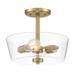 Designers Fountain Westin 2 Light Brushed Gold Semi Flush Mount Ceiling Light 95711-BG