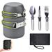 Maboto Ultralight Camping Cookware Utensils outdoor tableware set Hiking Picnic Backpacking Camping Tableware Pot Pan 1 2persons