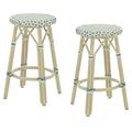 Furniture of America Tropaz Set of 2 26-in Outdoor Metal Bar Stool Blue