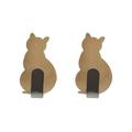 Grandest Birch 2Pcs Hook Sturdy Strong Adhesive Cat Design Stainless Steel Sticky Hook for Kitchen Wall Mounted Hook:Stainless Ste