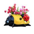 Resin Ladybug Flower Pot Garden Sketches Simulation Animal Ladybugs Flower Pot Whimsical Ceramic Ladybug Planter Pot for Garden Yard Lawn Decoration