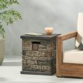 Fox Lightweight Concrete Outdoor Tank Holder Side Table Stone Finish