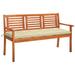 Andoer 3-Seater Garden Bench with Cushion 59.1 Solid Eucalyptus Wood