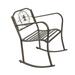 GoDecor Wrought Iron Manual Rocking Chair Bronze