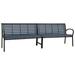 vidaXL Outdoor Patio Bench Garden Park Bench for Backyard Deck Steel and WPC