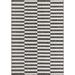 Unique Loom Striped Indoor/Outdoor Striped Rug Charcoal/Ivory 8 x 11 4 Rectangle Geometric Contemporary Perfect For Patio Deck Garage Entryway