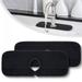 Faucet Splash Catcher Upgrade Thicken Kitchen Faucet Absorbent Mat Sink Splash Guard Behind Faucet Sink Drip Catcher - Drying Mat Racks for Countertop Bathroom Farmhouse RV (17.7x4.5 2 Pack)