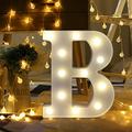 Alphabet Led Letter Lights Light Up White Letters Standing Hanging B Led Lights For Bedroom Outdoor Floor Lamp Pendant Diy Wedding Party Bedroom Terrace(Multicolor)