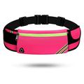 1Pc Running Belt Waist Bag for Women and Men Elbourn Water Resistant Waist Pack Bag for Hiking Fitness (Red Rose )