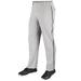 Champro Sports MVP Open Bottom Baseball Pants with Braid Youth Large Grey with Black Braid