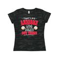 Inktastic That s My Awesome Granddaughter Out There with Baseballs Women s T-Shirt