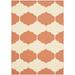 SAFAVIEH Courtyard Elwyn Geometric Trellis Indoor/Outdoor Area Rug 4 x 5 7 Beige/Terracotta