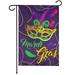 G128 Garden Flag Mardi Gras Masquerade Mask 12 x18 Blockout Fabric