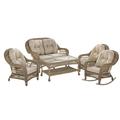 Outdoor Garden Patio 5 PC Furniture Conversation Set with Rocking Chairs