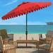 SAFAVIEH Venice 11 Market Crank Round Umbrella Red