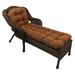 Blazing Needles 69-inch by 19-inch U-Shaped Outdoor Tufted Chaise Lounge Cushion-Color:Vanya Paprika