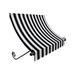 8.38 ft. Charleston Window & Entry Awning Black & White - 18 x 36 in.