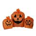 KINREX Halloween Pumpkin Plastic Lawn and Leaf Bags Decoration - Outdoor Fall Trash Bag Decor - Orange Jack O Lantern - Pack of 3 with Twist Ties