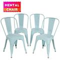 FDW Dining Chair Set of 4 Light Blue