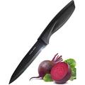 Home Hero - Paring Knife with Sheath - Kitchen Utility Knives - Ultra-Sharp High Carbon Stainless Steel Paring Knives - Black