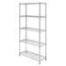 Whitmor Adjustable 36 W x 14 D x 72 H 5-Shelf Freestanding Storage Shelves Chrome Adult Use