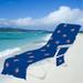 Tagold Beach Chair Cover With Side Pockets Microfiber Chaise Lounge Chair Towel Cover For Sun Lounger Pool Sunbathing Garden Beach Hotel Easy To Carry Around