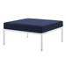 Lounge Chair Ottoman Sunbrella Aluminum Metal Steel Blue Navy Modern Contemporary Urban Design Outdoor Patio Balcony Cafe Bistro Garden Furniture Hotel Hospitality