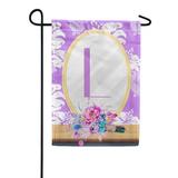 America Forever Spring Monogram Garden Flag Letter L 12.5 x 18 inches Double Sided Vertical Outdoor Yard Lawn Beautiful Floral Design White Flower Summer Floral Garden Flag