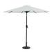 WestinTrends Paolo 9 Ft Patio Umbrella with Base Included Market Table Umbrella with with 30 Pound Solid Decorative Round Concrete Base White