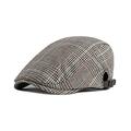 WITHMOONS Adjustable Newsboy Hats Cotton Tweed Ivy Flat Cap Irish Cabbie Gatsby Golf YZ30108 (Grey)