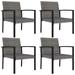 vidaXL Modern Dining Chairs Outdoor Patio Rattan Dining Chair Poly Rattan