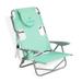 Ostrich On-Your-Back Outdoor Reclining Beach Pool Camping Chair Teal