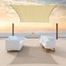 Colourtree Custom Size 8 x 18 Rectangle Beige Sun Shade Sail Canopy UV Air & Water Permeable - Commercial Standard Heavy Duty - 190 GSM - 3 Years Warranty ( We Make Custom Size )