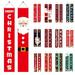 TureClos Christmas Couplet Holiday Scene Arrangement Decoration Door Curtain Hanging Flag Banner for Indoor Outdoor Decor