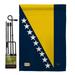 Bosnia & Herzegovina Garden Flag Set Nationality 13 X18.5 Double-Sided Yard Banner