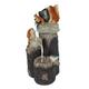 Pressure Water Statue Outdoor Animal Garden Statue Duck Water Fountain Statue Creative Resin Animal Family Water Feature Fountain Garden Decor Courtyard Statue Decoration (Duck Squirrel)